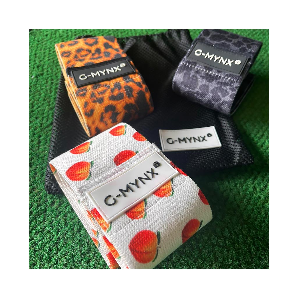 G-Mynx Fabric 3 x Resistance Bands plus travel bag