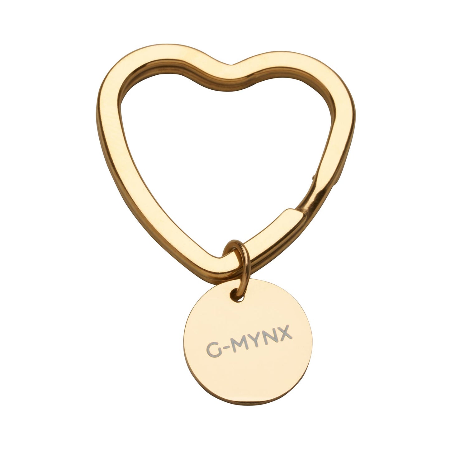 G-Mynx Love Heart Key Ring gold