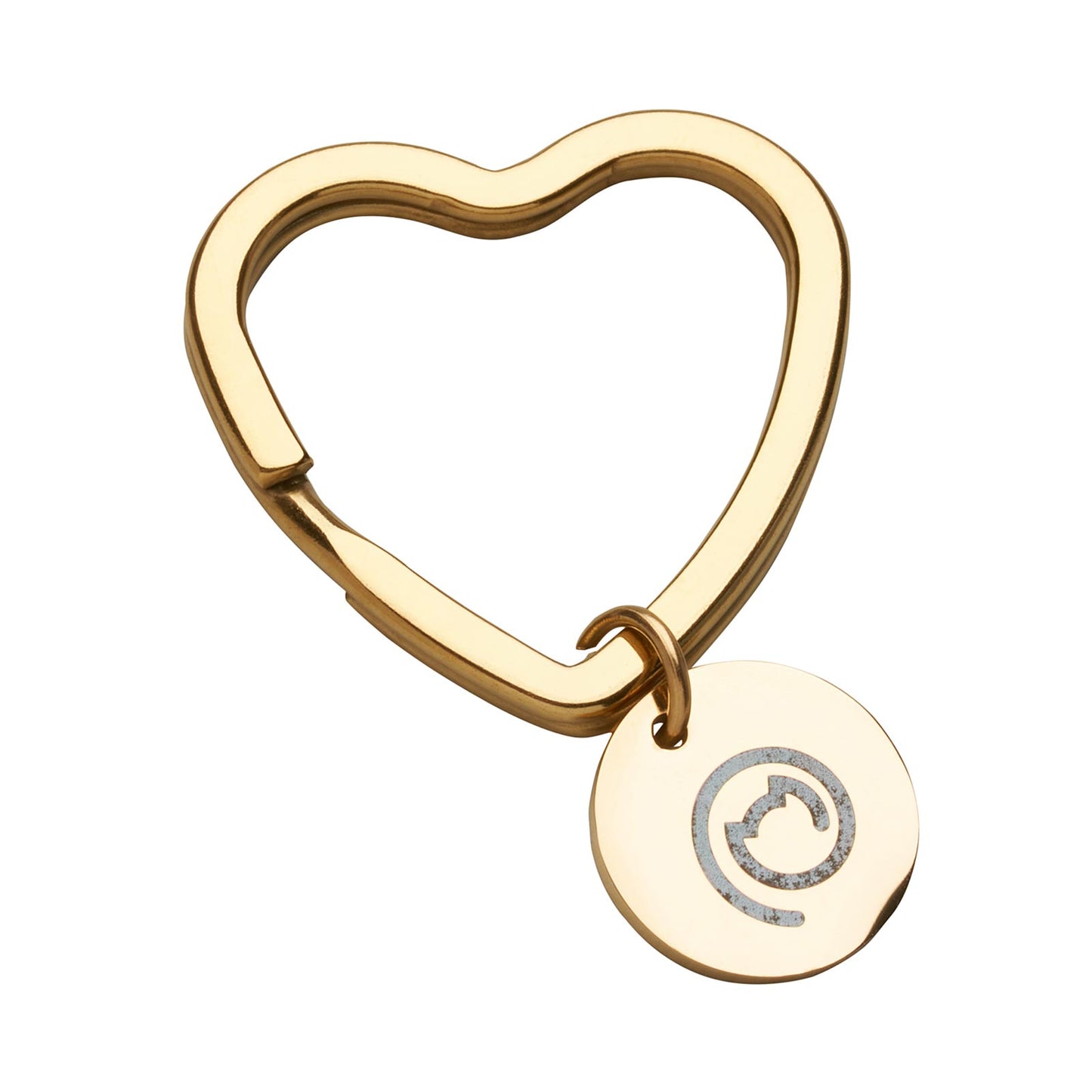 G-Mynx Love Heart Key Ring gold with logo