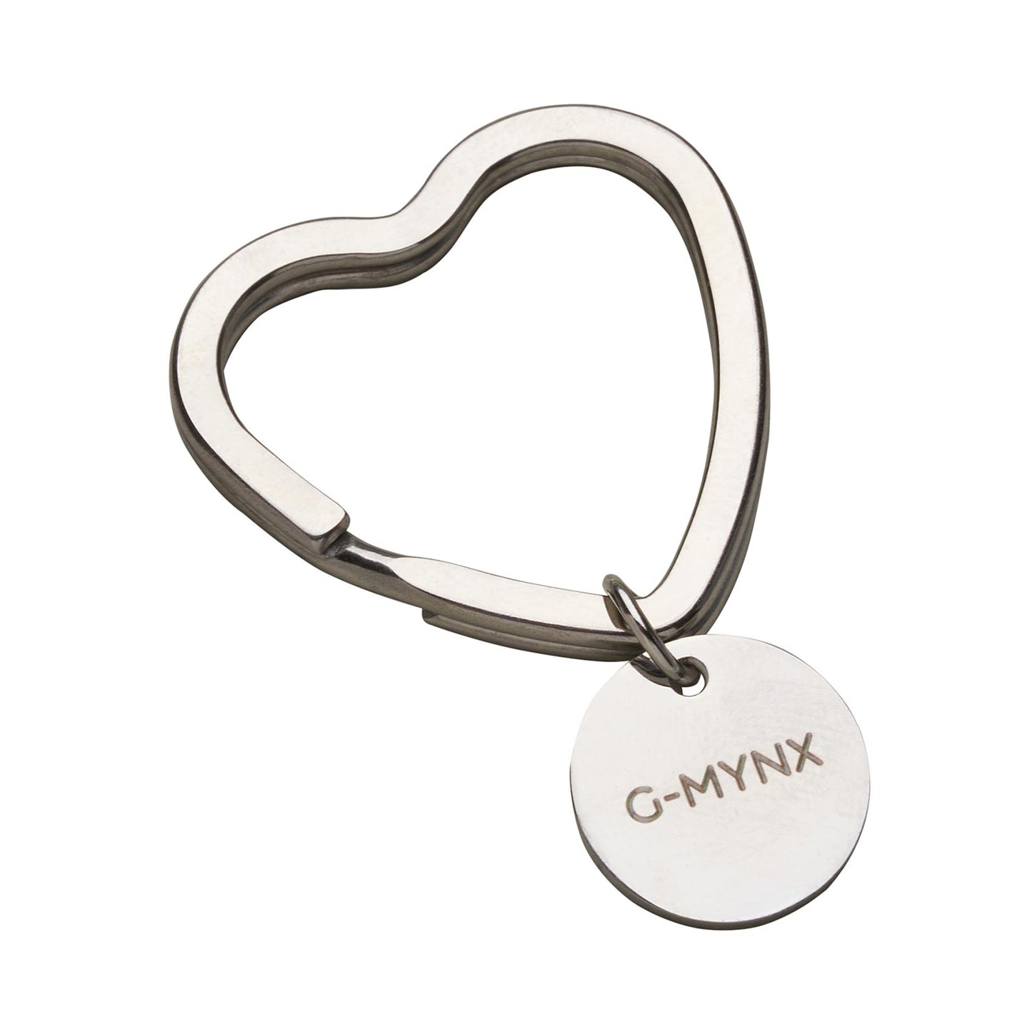 G-Mynx Love Heart Key Ring silver