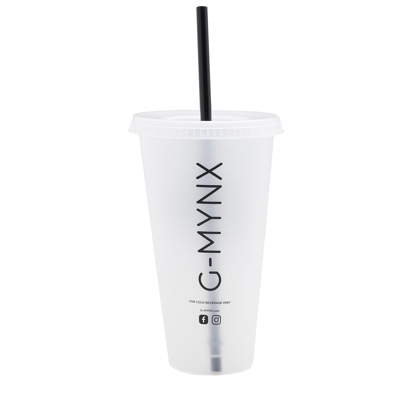 G-Mynx Reusable Plastic Cold Cup Clear rear (700ml / 24fl oz)