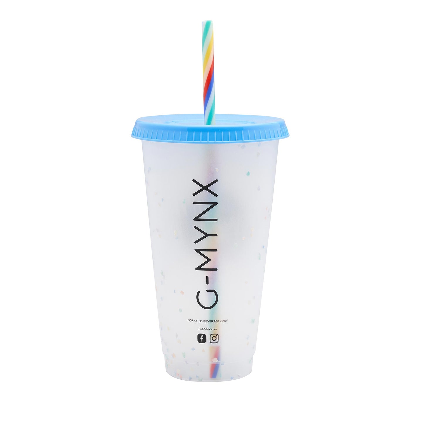 G-Mynx Reusable Plastic Cold Cup Confetti rear (700ml / 24fl oz)