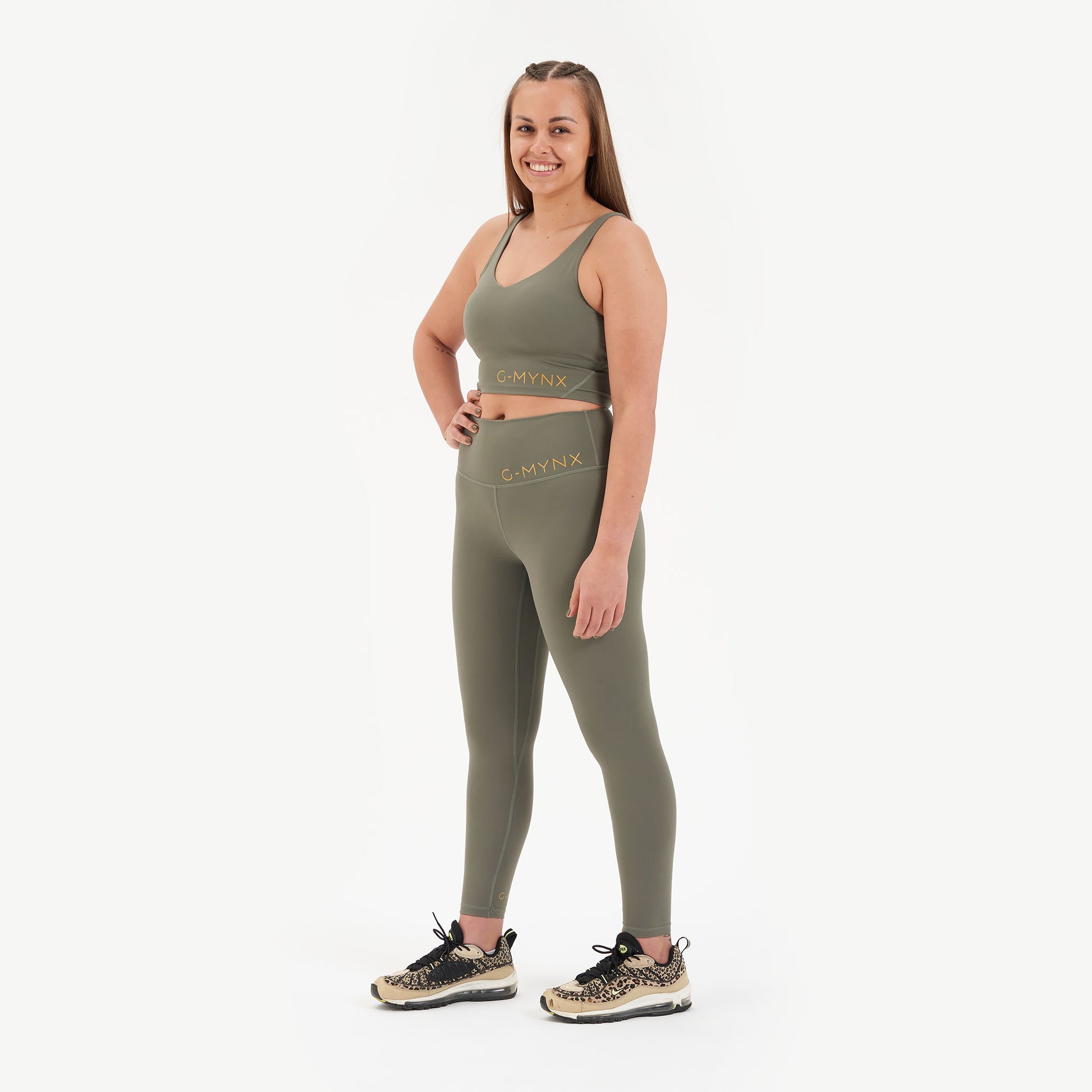 G-Mynx Signature Leggings Kalm Khaki Size 12 – 14 (M) side