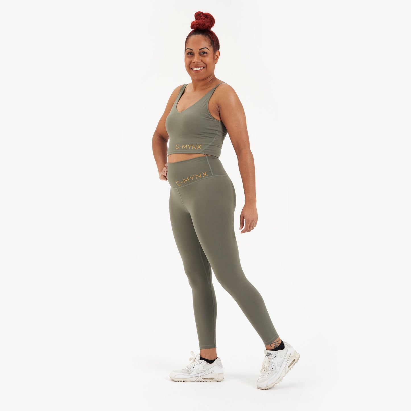 G-Mynx Signature Leggings Kalm Khaki Size 10 – 12 (S)