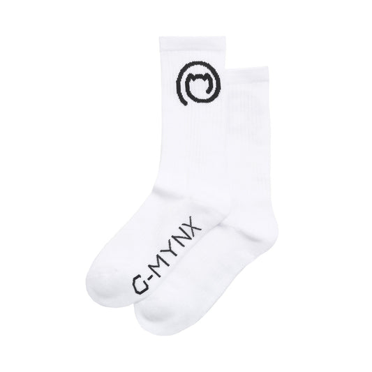 G-Mynx Ribbed Crew Sports Socks white