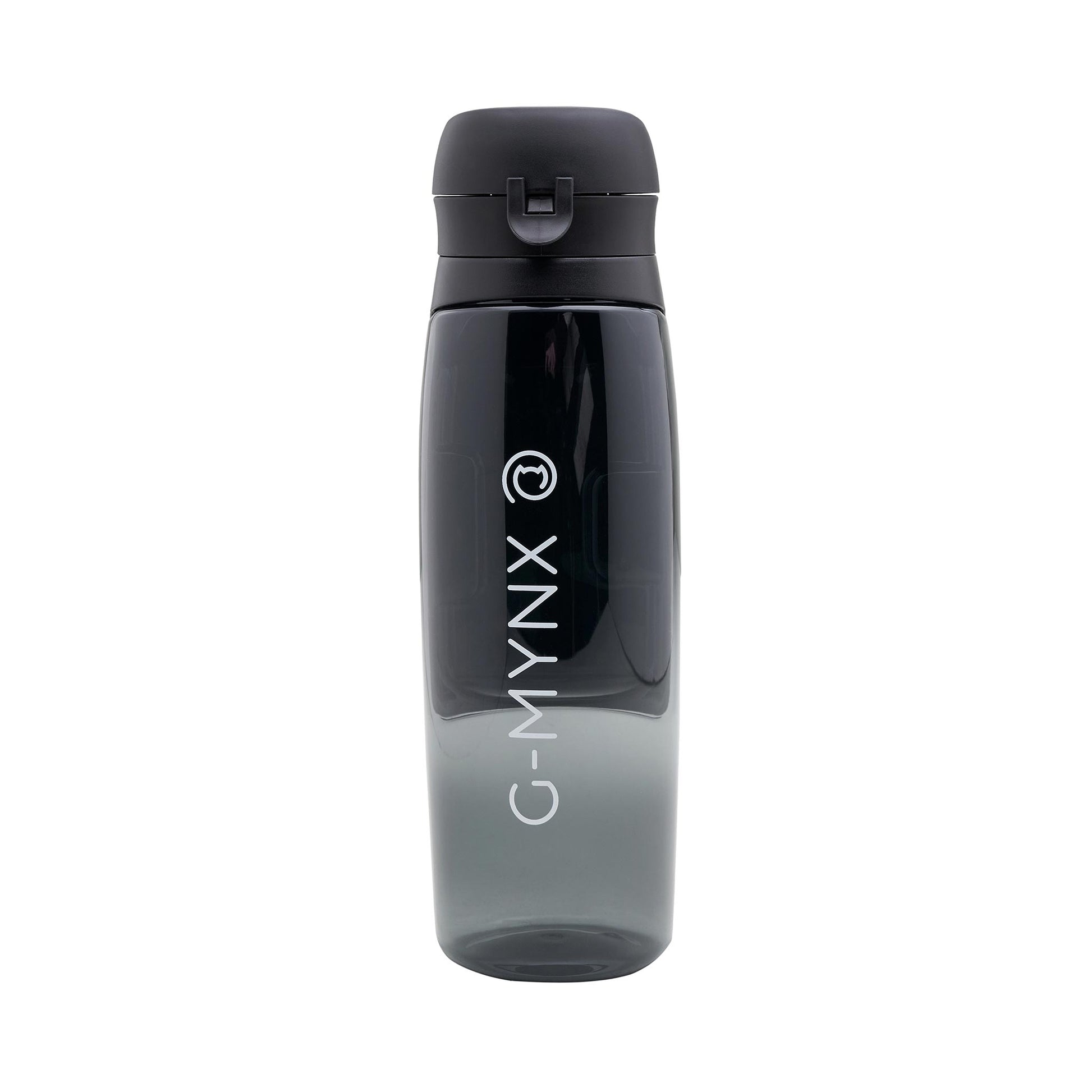 G-Mynx Water Bottle with Storage Compartment Black front (750ml / 25fl oz)