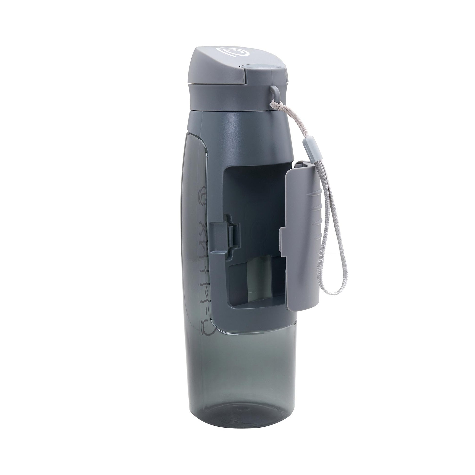 G-Mynx Water Bottle with Storage Compartment Grey rear (750ml / 25fl oz)