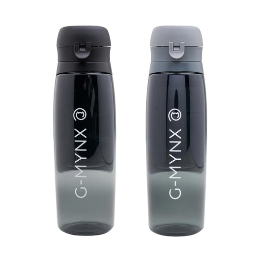 G-Mynx Water Bottle with Storage Compartment Black and Grey fronts (750ml / 25fl oz)