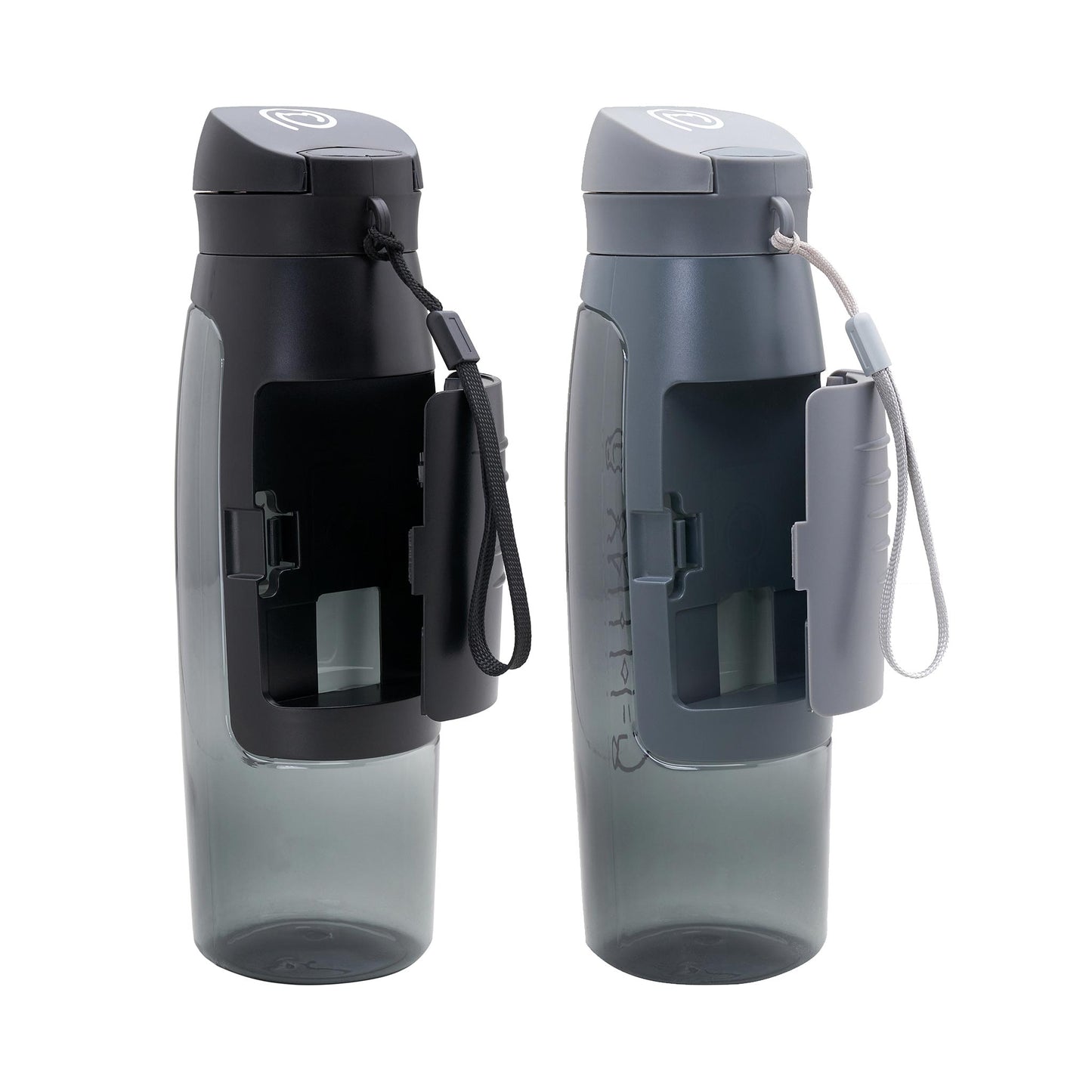 G-Mynx Water Bottle with Storage Compartment Black and Grey rears (750ml / 25fl oz)